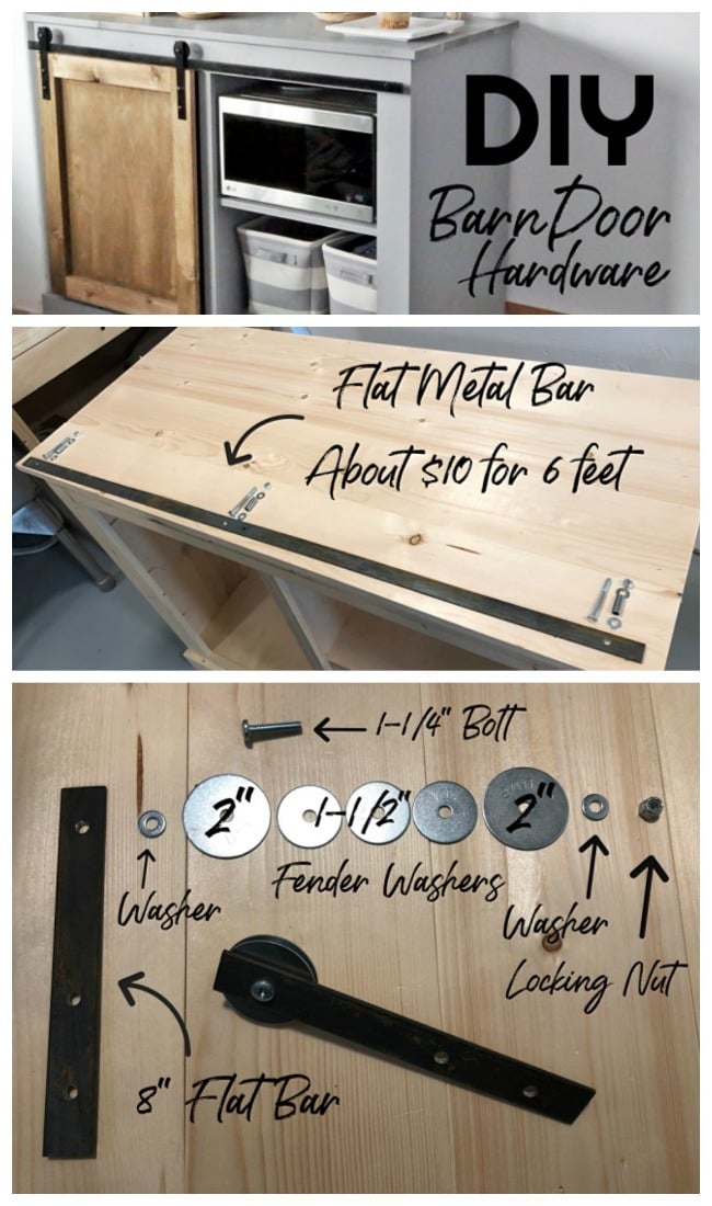 DIY Barn Door Hardware from Washers | Ana White